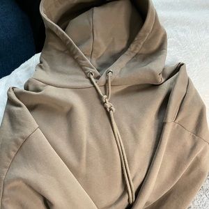 Cropped light brownish (“mocha”) Fashion Nova hoodie